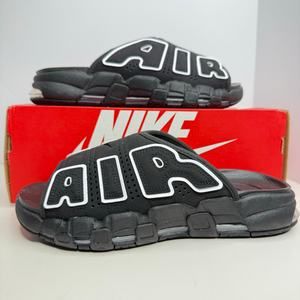 Nike Air More Uptempo Slide NA Black White Size 14 Men